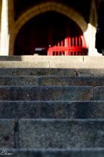 escalier chateau vitre