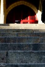 escalier chateau vitre